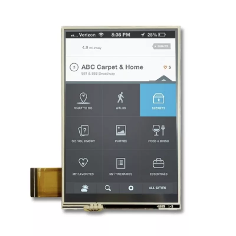 3.5 '' '320x480 ماژول TFT لمسی مقاومت